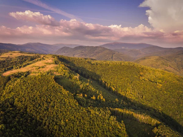 Осінні Карпати Аерофотозйомка — стокове фото