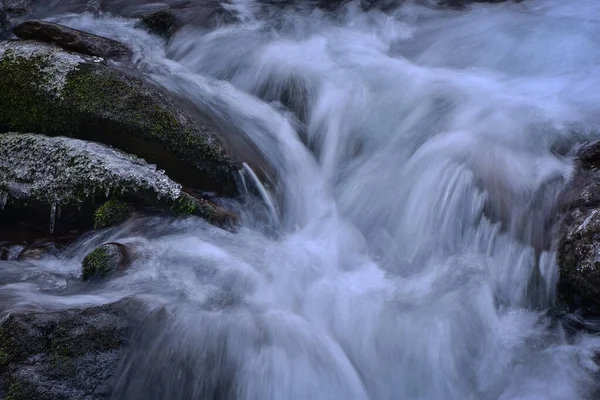 Rivière Montagne Hiver — Photo