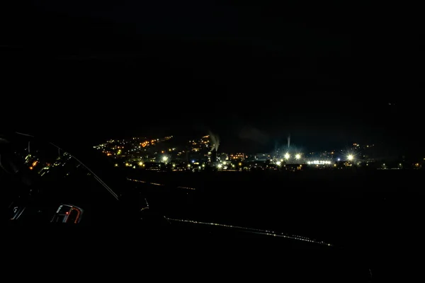 Kontur Suva Tle Nocnego Miasta — Zdjęcie stockowe