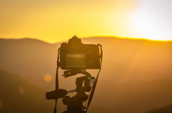 Pôr Sol Nos Cárpatos — Fotografia de Stock