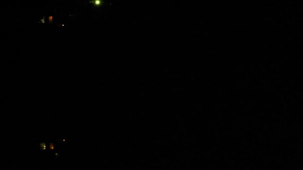 Refleksja Rzece Nocnego Pociągu — Wideo stockowe