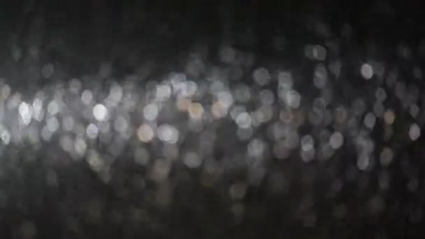 Chute Neige Moelleuse Par Une Nuit Hiver — Video