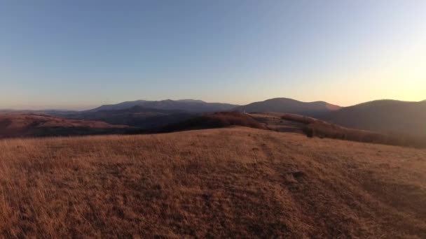 Sonnenuntergang Den Karpaten — Stockvideo