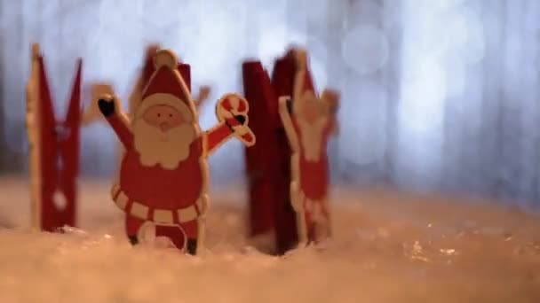 Χριστούγεννα Και Πρωτοχρονιά Διακόσμηση Ατμόσφαιρα — Αρχείο Βίντεο