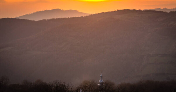 Sunset in the Carpathians