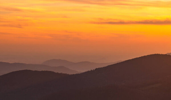 Sunset in the Carpathians