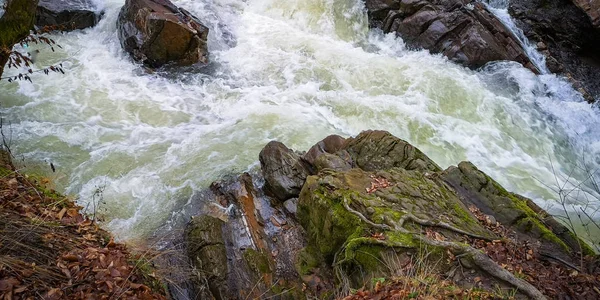 Fiume Montagna Sera Inverno — Foto Stock