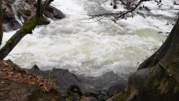 Montagne Rivière Hiver Soir — Video