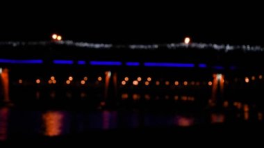 Uzhgorod 'un şehir gece manzarası