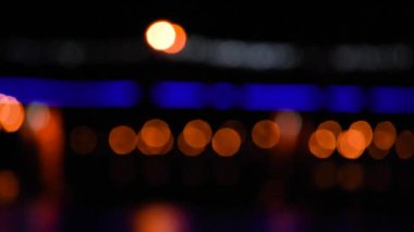 Uzhgorod 'un şehir gece manzarası