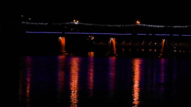 Paisagem Noturna Urbana Uzhgorod — Vídeo de Stock