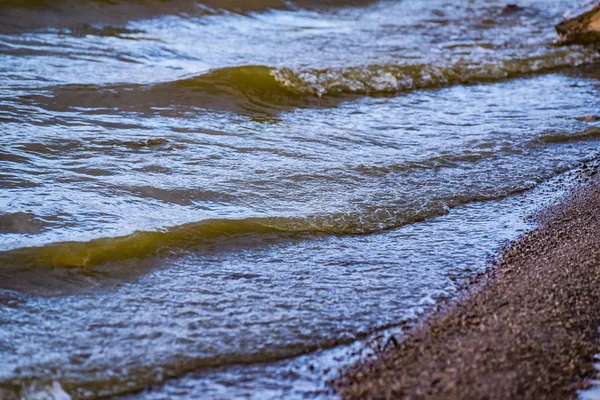 Solnedgång Sjön Vintern — Stockfoto