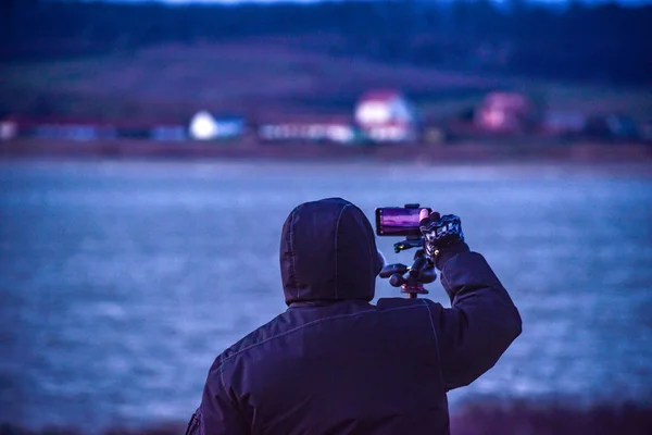 Paisagem Chamada Fim Pôr Sol — Fotografia de Stock