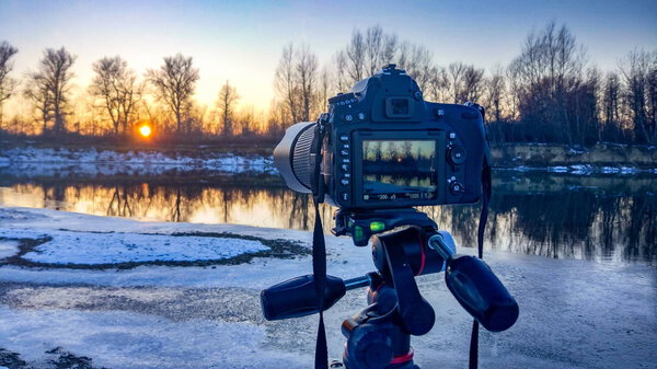 Camera takes a sunset