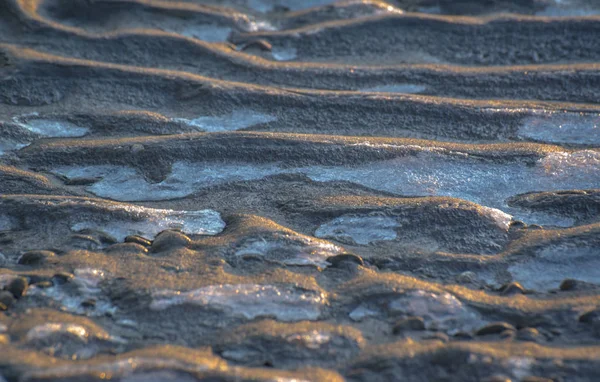 Texture Landscape Snow Beach — Stock Photo, Image