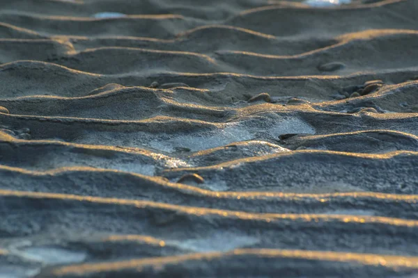 Textura Krajina Sněhu Pláži — Stock fotografie