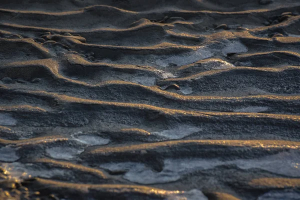 Textura Krajina Sněhu Pláži — Stock fotografie