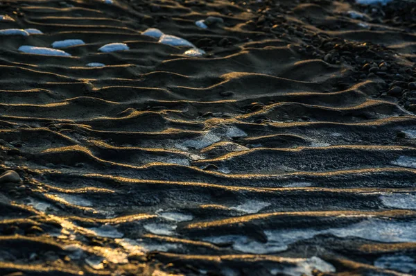 Textur Landschaft Aus Schnee Strand — Stockfoto