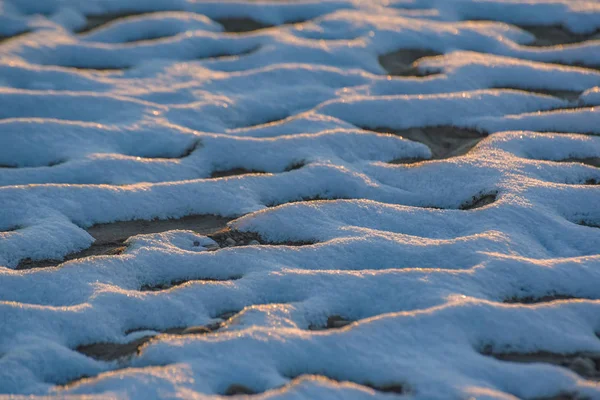 Texture Paysage Neige Sur Plage — Photo