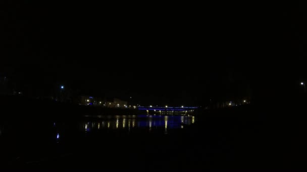 Uzhgorod的城市夜景 — 图库视频影像