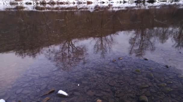 Paysage Hiver Carpates Dans Soirée — Video