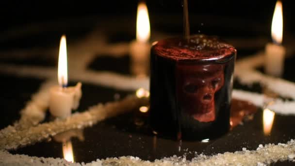Nature Morte Métaphorique Des Symboles Occultes — Video