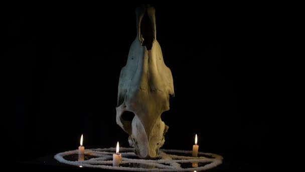オカルトシンボルの比喩的な静物画 — ストック動画
