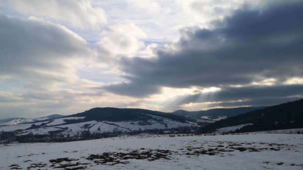 冬天在喀尔巴阡 — 图库视频影像