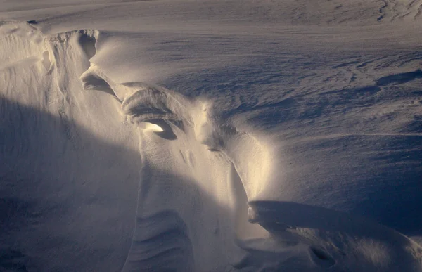 Landscape Snowdrifts Sunset — Stock Photo, Image