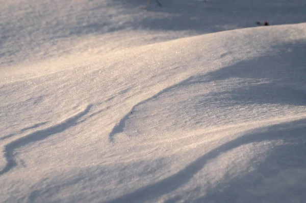 Paisagem Snowdrifts Pôr Sol — Fotografia de Stock