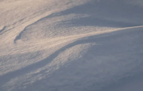 Landschap Van Sneeuwverschuivingen Bij Zonsondergang — Stockfoto