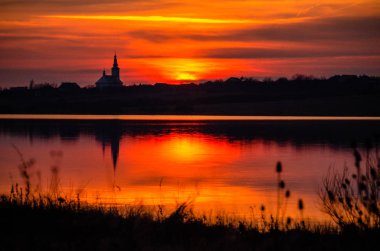 Sunny Transcarpathia denilen manzara 