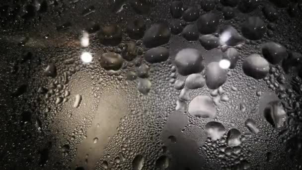Condensatie Van Hete Stoom Glas — Stockvideo