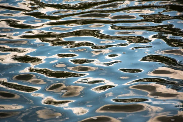 Texture Variée Des Vagues Avec Vents Forts Coucher Soleil — Photo