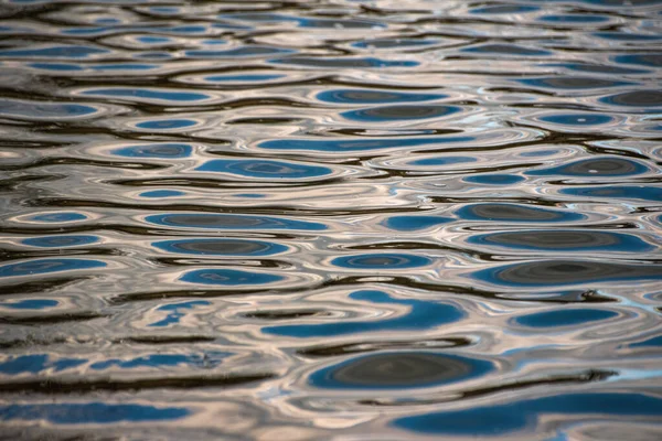 Texture Variée Des Vagues Avec Vents Forts Coucher Soleil — Photo