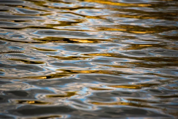 Texture Variée Des Vagues Avec Vents Forts Coucher Soleil — Photo