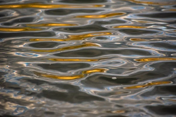 Texture Variée Des Vagues Avec Vents Forts Coucher Soleil — Photo