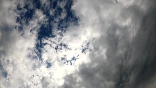 Panorama Bouřlivé Jarní Oblohy — Stock video