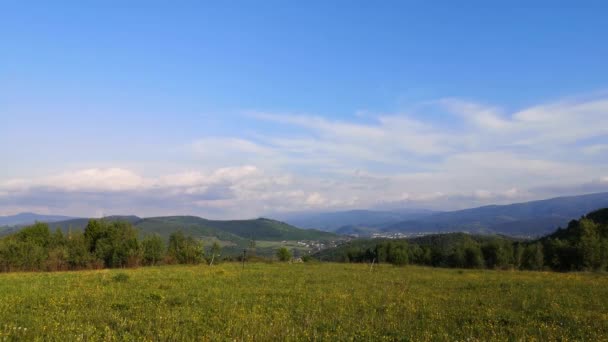 Karpat Dağlarında Ilkbahar Manzarası — Stok video