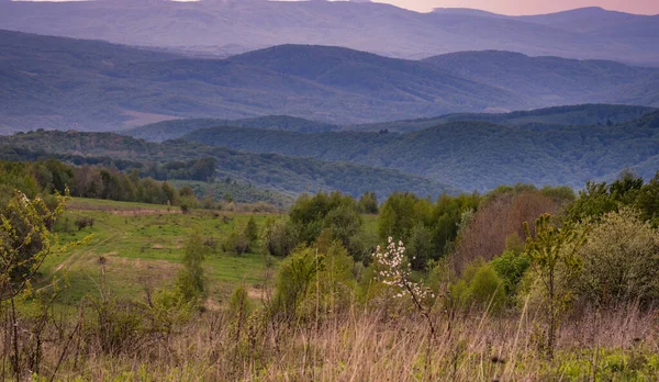 Ландшафт Весняних Карпатських Гір — стокове фото