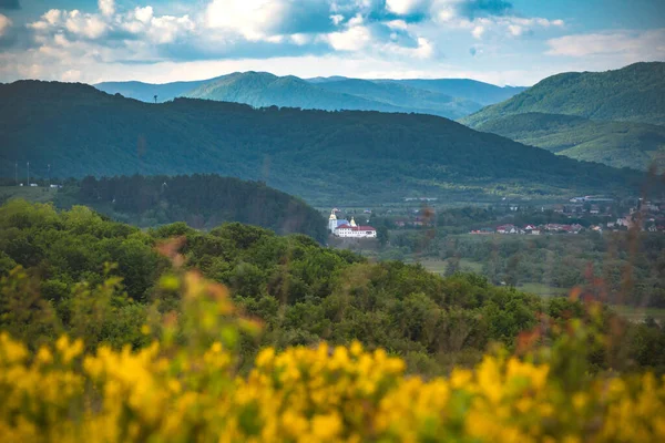 Ландшафт Весняних Карпатських Гір — стокове фото