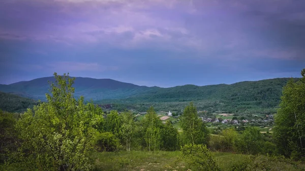 Landscape Spring Carpathian Mountains — Stock Photo, Image