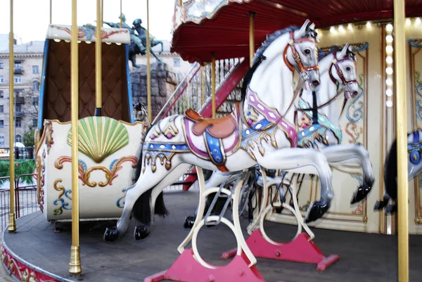 Carousel Horses Christmas Fairs — Stock Photo, Image