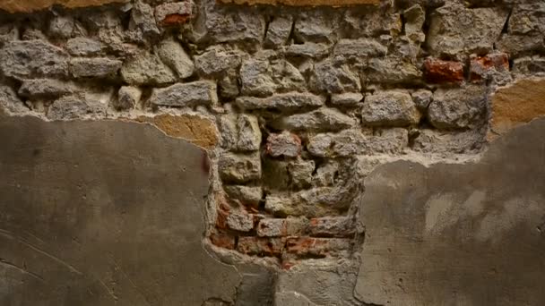 Muren Van Het Gebouw Van Oude Stad Textuur Achtergrond — Stockvideo