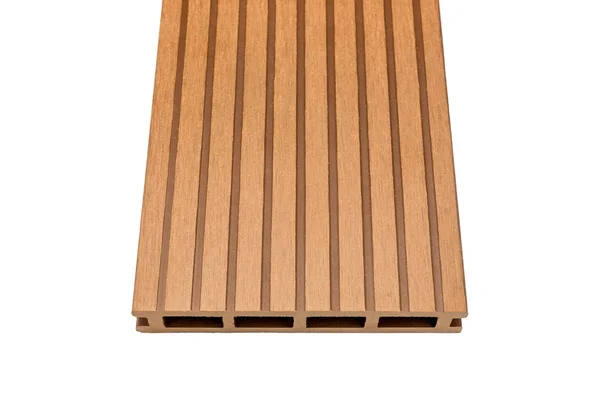 Woody composite decking board on white — Stock Photo, Image