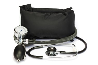 Beyaz üzerine siyah profesyonel kan basıncı Monitörü