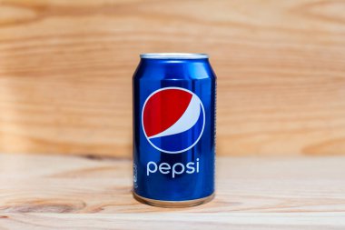 Manises, Valencia / İspanya - 27 Ocak 2019: Pepsi kutusu