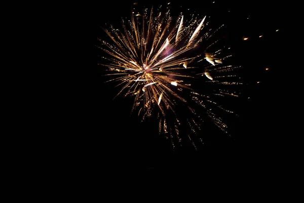 Buntes Feuerwerk Der Nacht Glückskonzept — Stockfoto