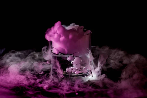 Chemical Reaction Dry Ice Liquid — Stock Photo, Image