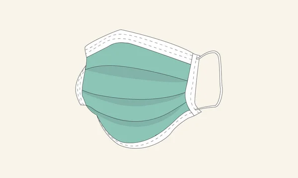 Coronavirus 'a karşı sağlığın korunması için cerrahi maske simgesi